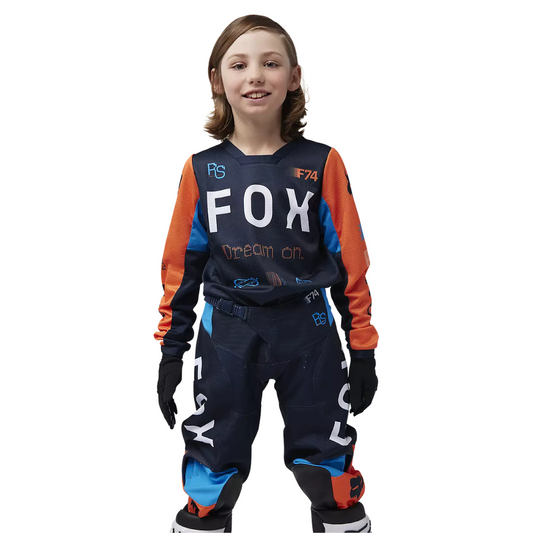 KIT FOX 180 RACE SPEC AZUL INFANTIL PANT 28/ JERSEY YL