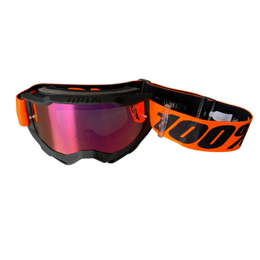 GOGGLES 100% ACCURI 2 MIRROR DARK RED LENS