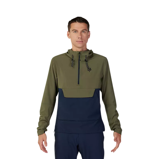 SUDADERA FOX RANGER WIND VERDE CHICA