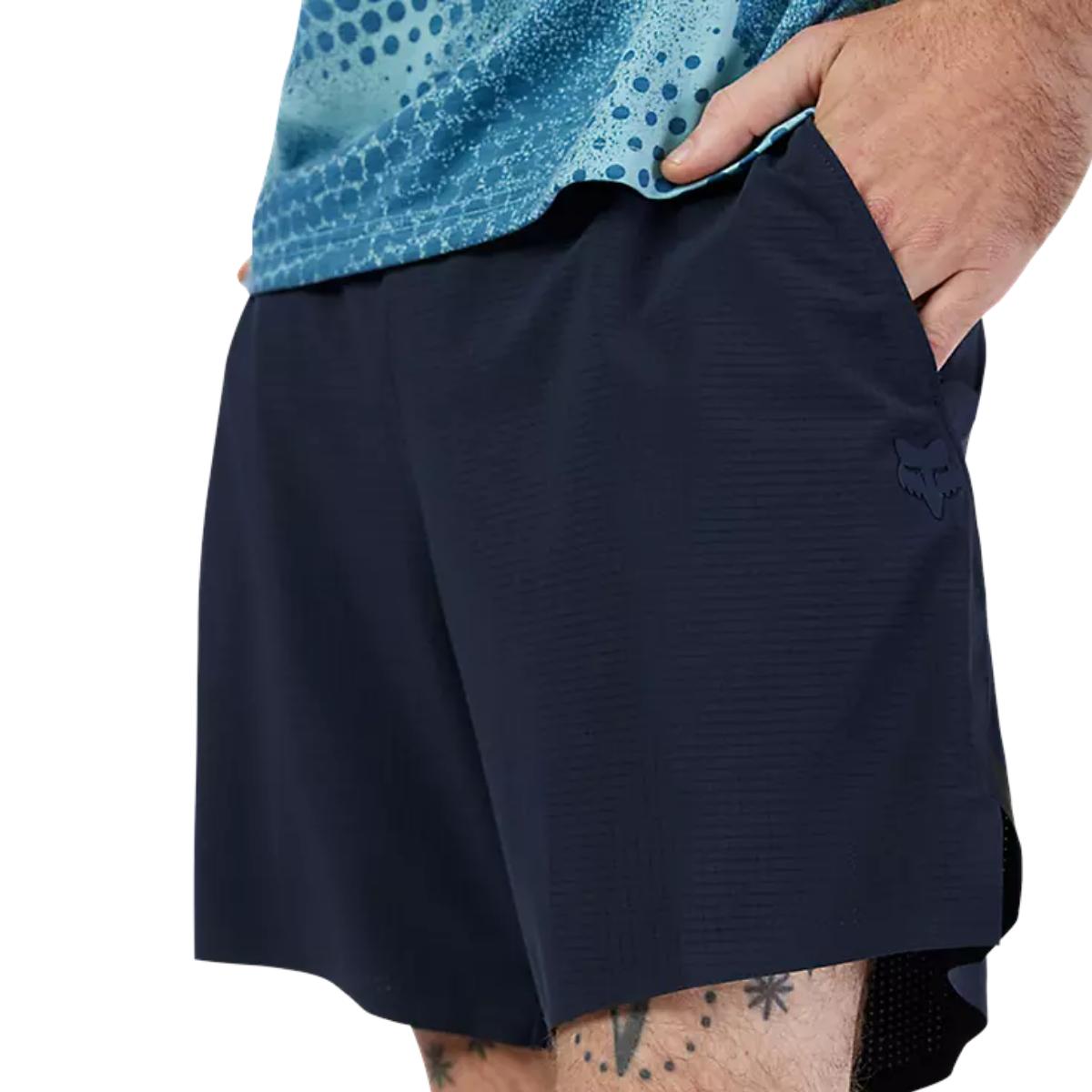 SHORT FOX MOTIVE 7" AZUL