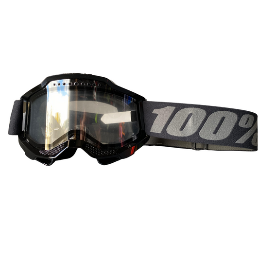 GOGGLES 100% ACCURI 2 ENDURO MTB NEGROS MICA CLARA