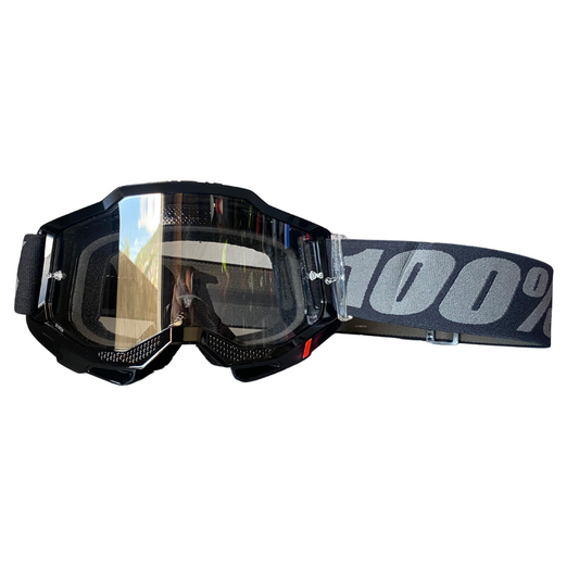 GOGGLES 100% ACCURI 2 NEGROS MICA CLARA