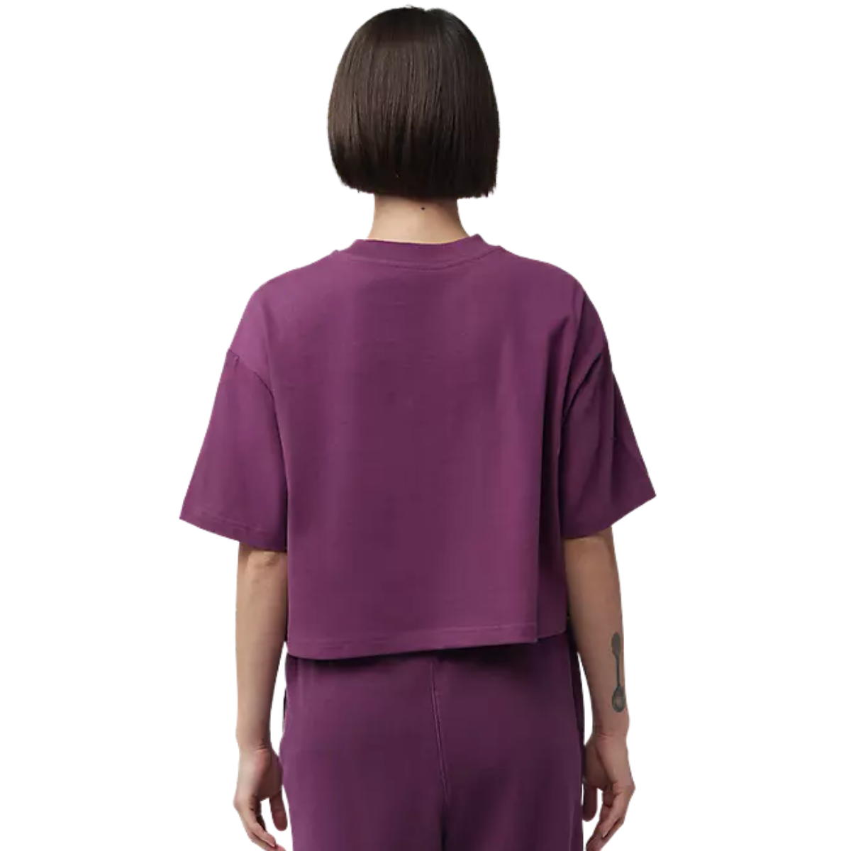 CROP FOX OVERSIZED WORDMARK MORADO