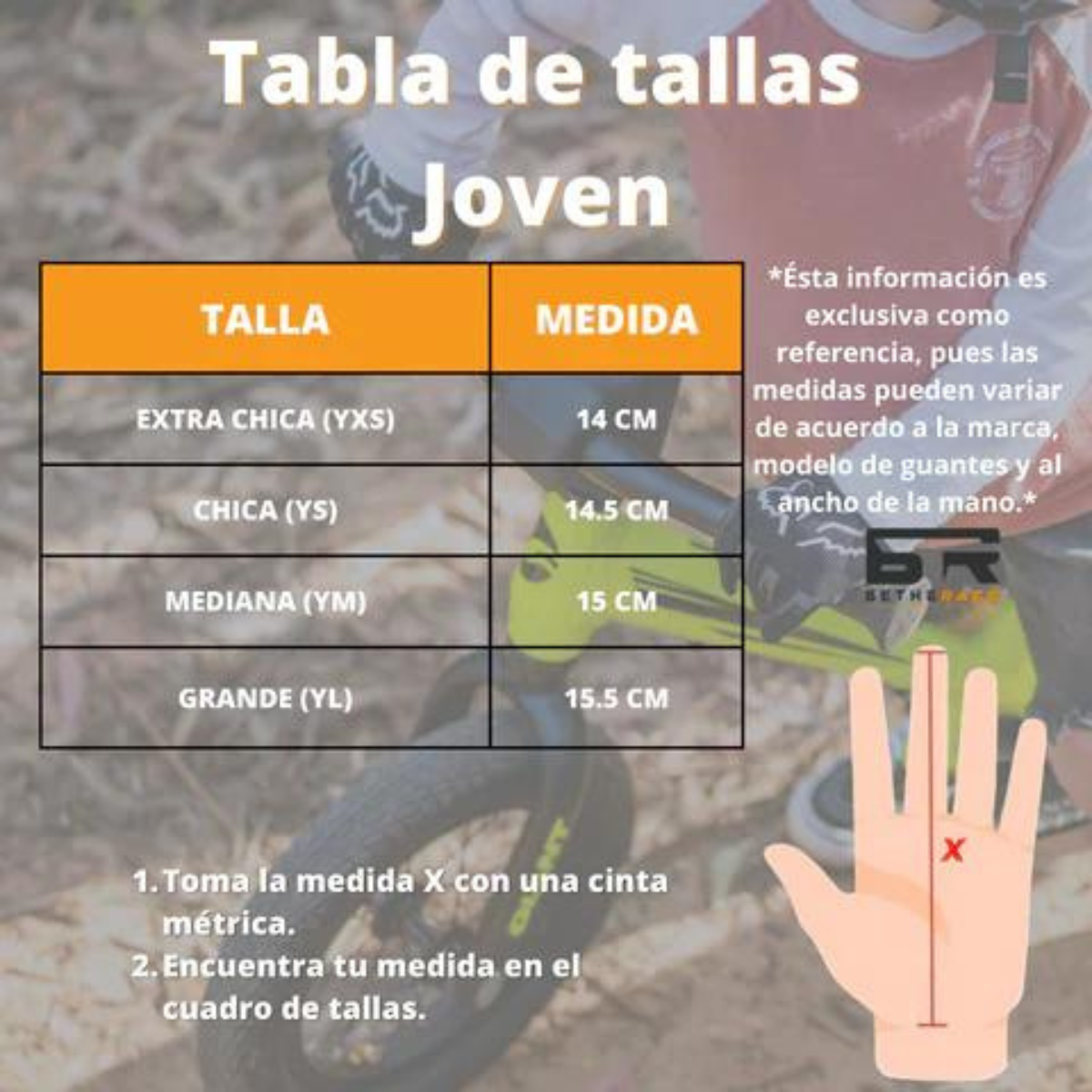 GUANTES FOX RANGER NIÑO NARANJA