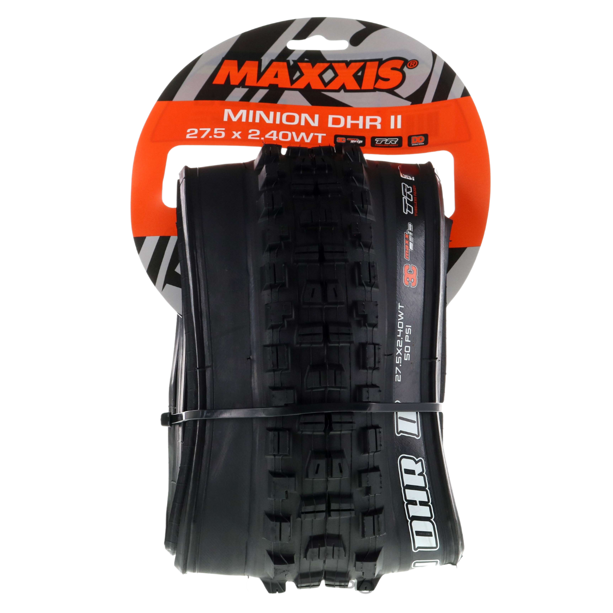 LLANTA MAXXIS MINION DHR II 27.5X2.4WT PLEG NEG 120 TPI 3CT/EX+/TR