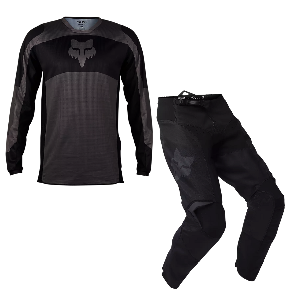 KIT FOX 180 NEGRO/GRIS PANTA 38/ JERSEY XL