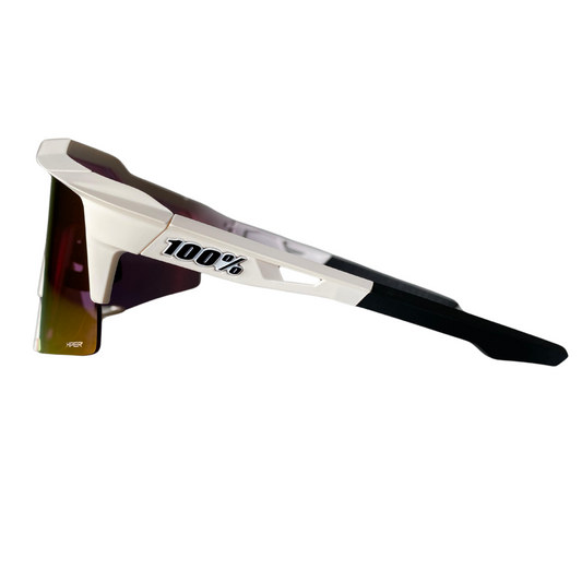 LENTES 100% SPEEDCRAFT SOFT TACT OFF WHITE HiPER RED MULTILAYER MIRROR LENS