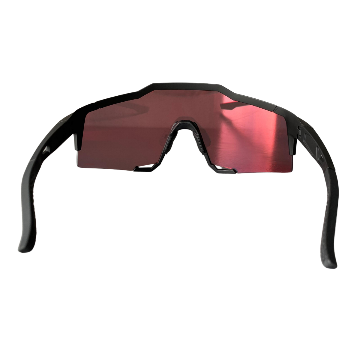 LENTES 100% SPEEDCRAFT SOFT TACT BLACK HiPER RED MULTILAYER MIRROR LENS