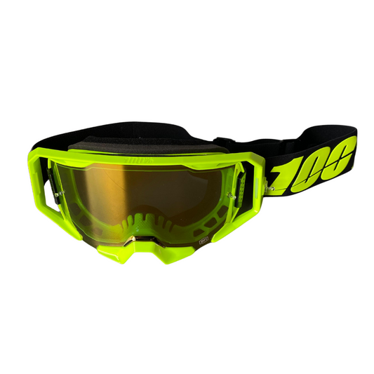 GOGGLES 100% ARMATIC AMARILLO NEON MICA ESPEJO DORADA