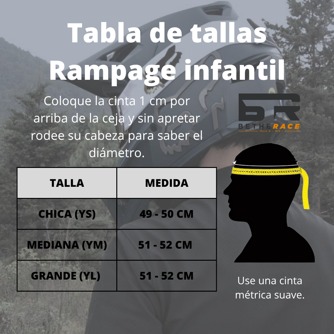 CASCO FOX RAMPAGE 5050 JOVEN GRIS