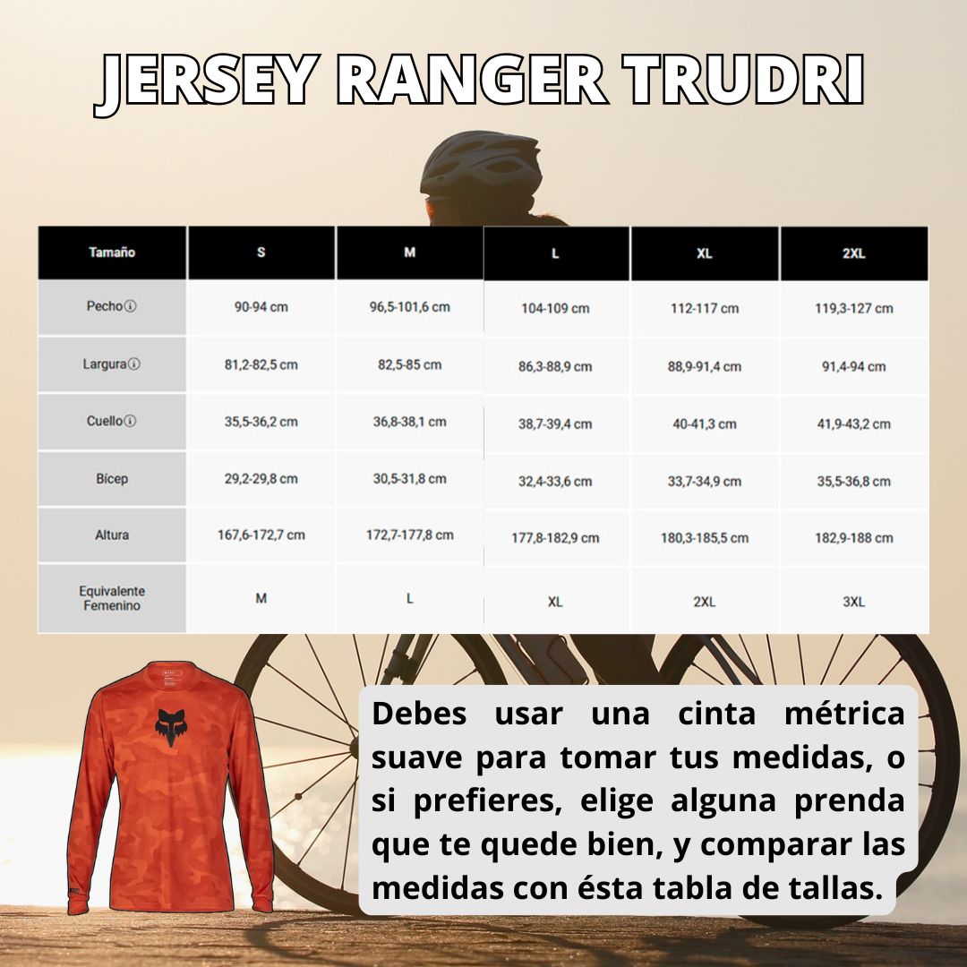 JERSEY FOX RANGER TRU DRI NARANJA