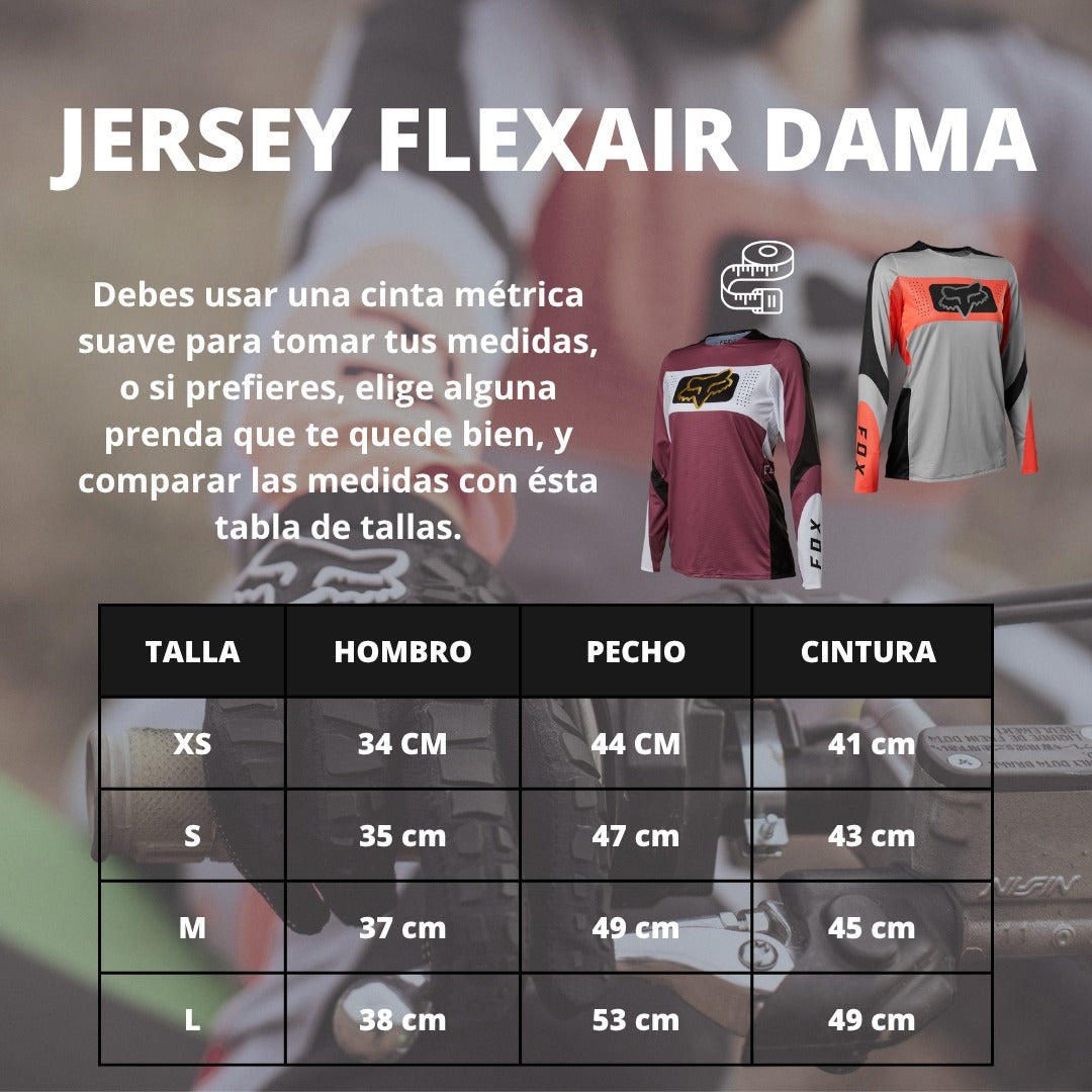 JERSEY FOX DAMA FLEXAIR RACE BLANCO CHICO