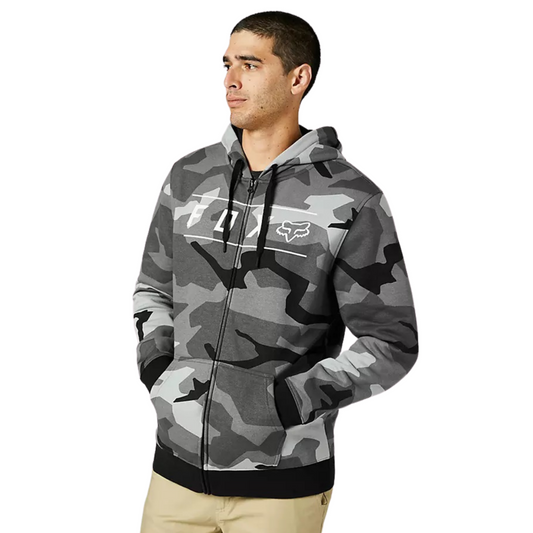 SUDADERA FOX ZIPPER PINNACLE NEGRO