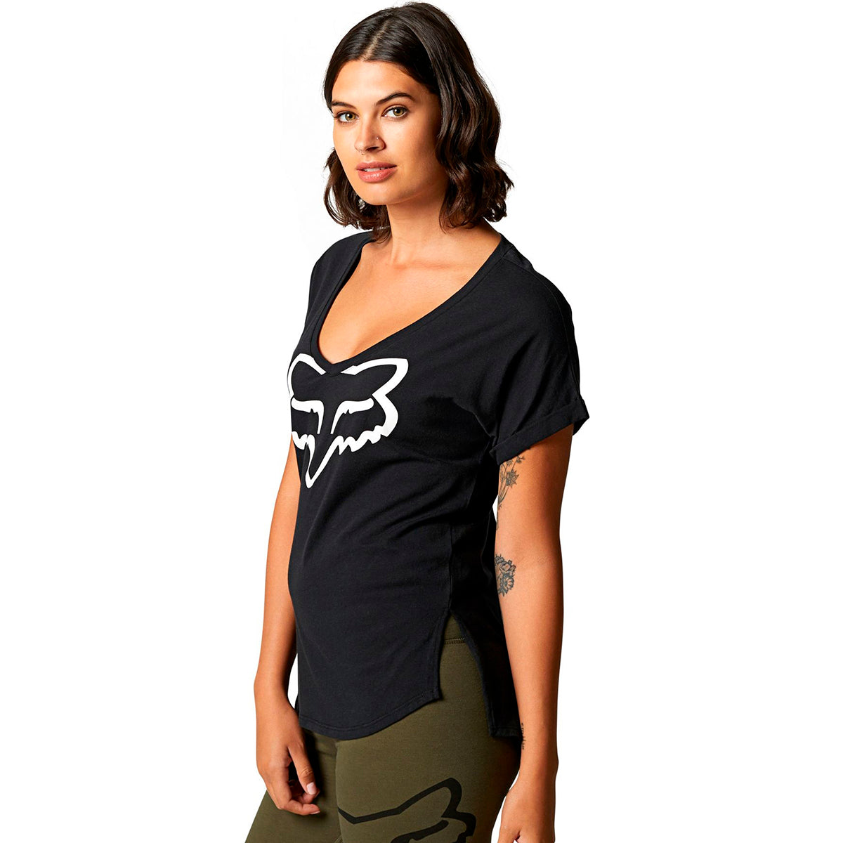PLAYERA FOX BOUNDARY NEG/BLANCO CHICA