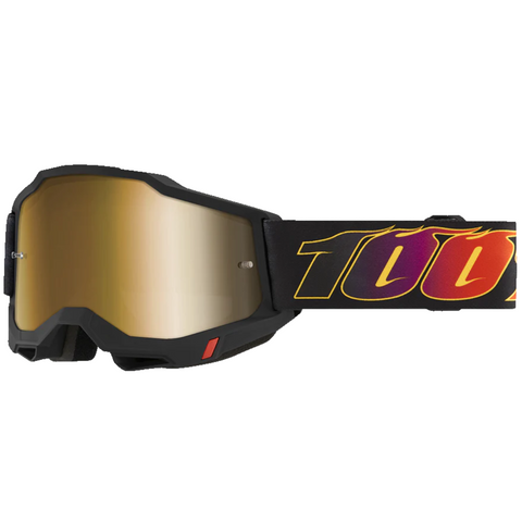 Gafas motocross 100% strata 2 blanco lente plata