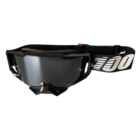 GOGGLES 100% ARMEGA NEGROS MICA ESPEJO PLATA