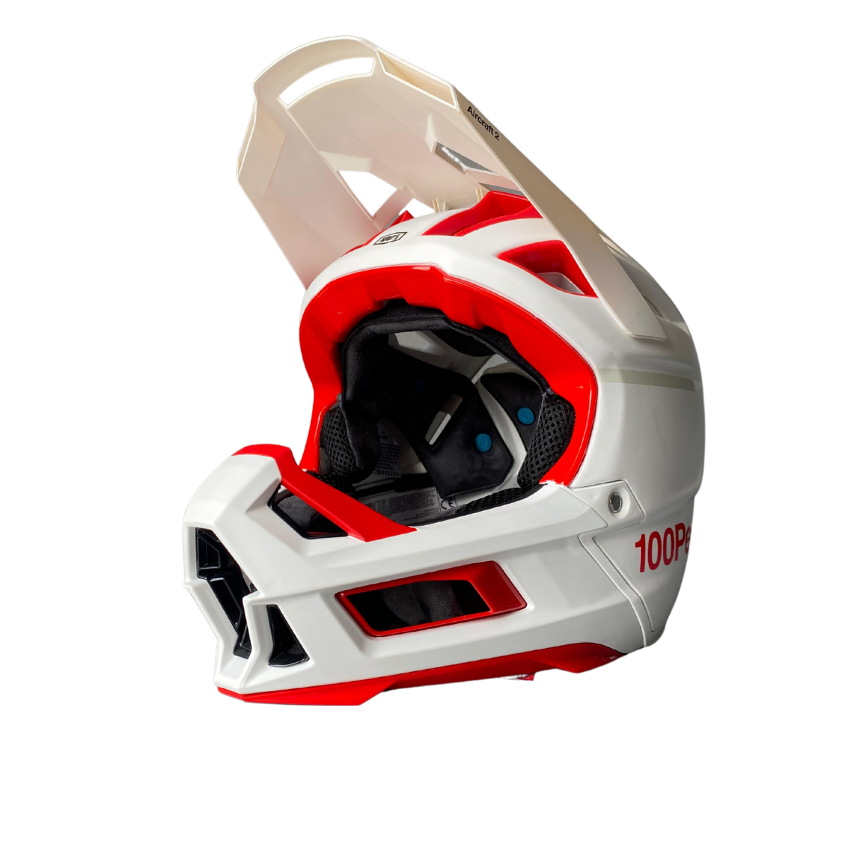 CASCO 100% AIRCRAFT 2 BLANCO/ROJO