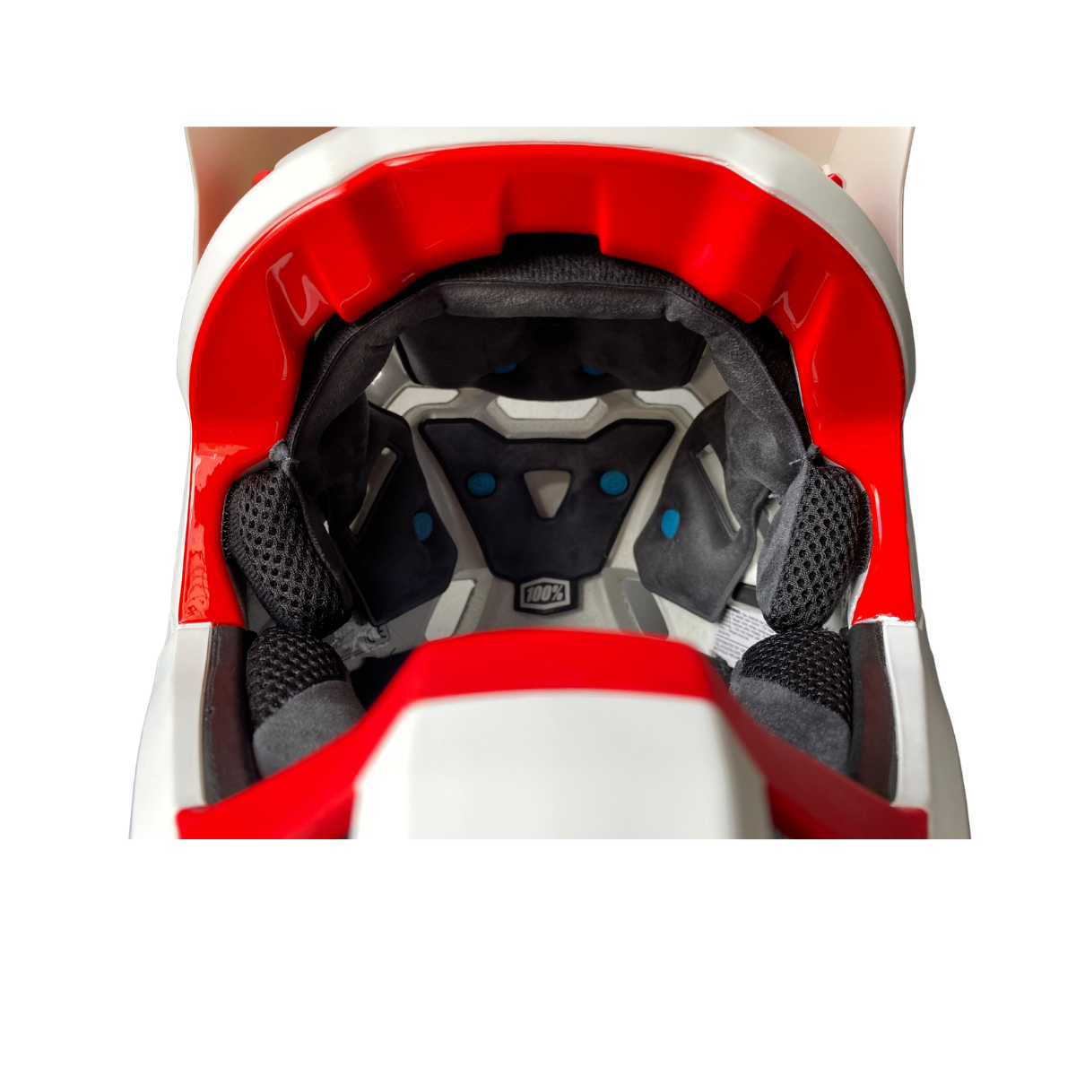CASCO 100% AIRCRAFT 2 BLANCO/ROJO