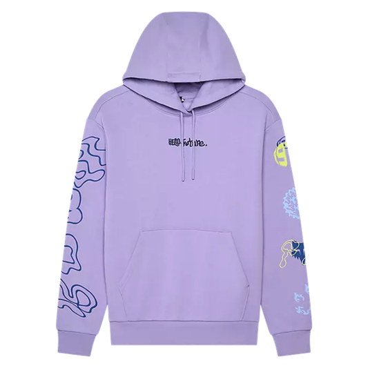 SUDADERA FOX PULLOVER HELLO FUTURE MUJER MORADO