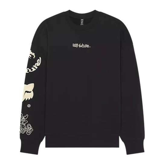 SUDADERA FOX CREW OV HELLO FUTURE NEGRO GRANDE