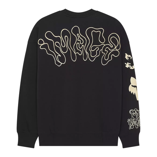 SUDADERA FOX CREW OV HELLO FUTURE NEGRO GRANDE
