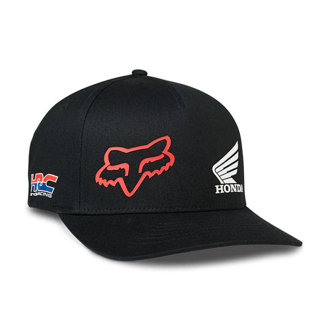 GORRA FOX FLEXFIT X HONDA NEGRO