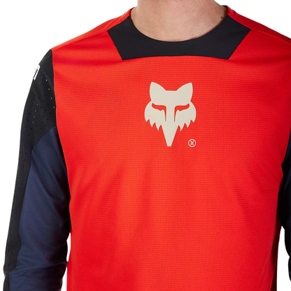 JERSEY FOX DEFEND M LARGA ELEVATED ROJO