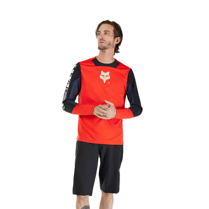JERSEY FOX DEFEND M LARGA ELEVATED ROJO