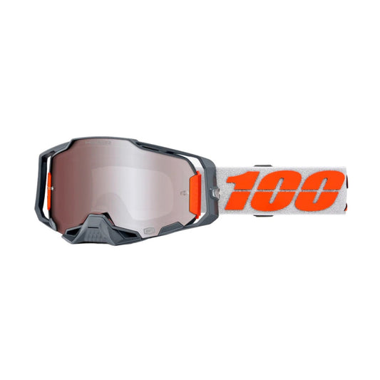 GOGGLES 100% ARMEGA HIPER PLATA MICA ESPEJO PLATA