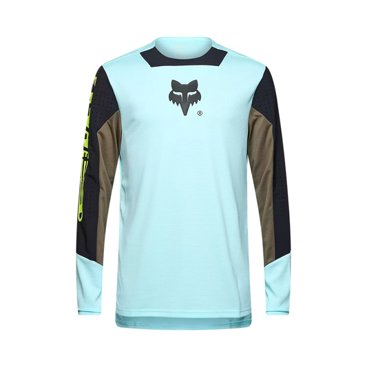JERSEY FOX DEFEND M LARGA ELEVATED AZUL CLARO