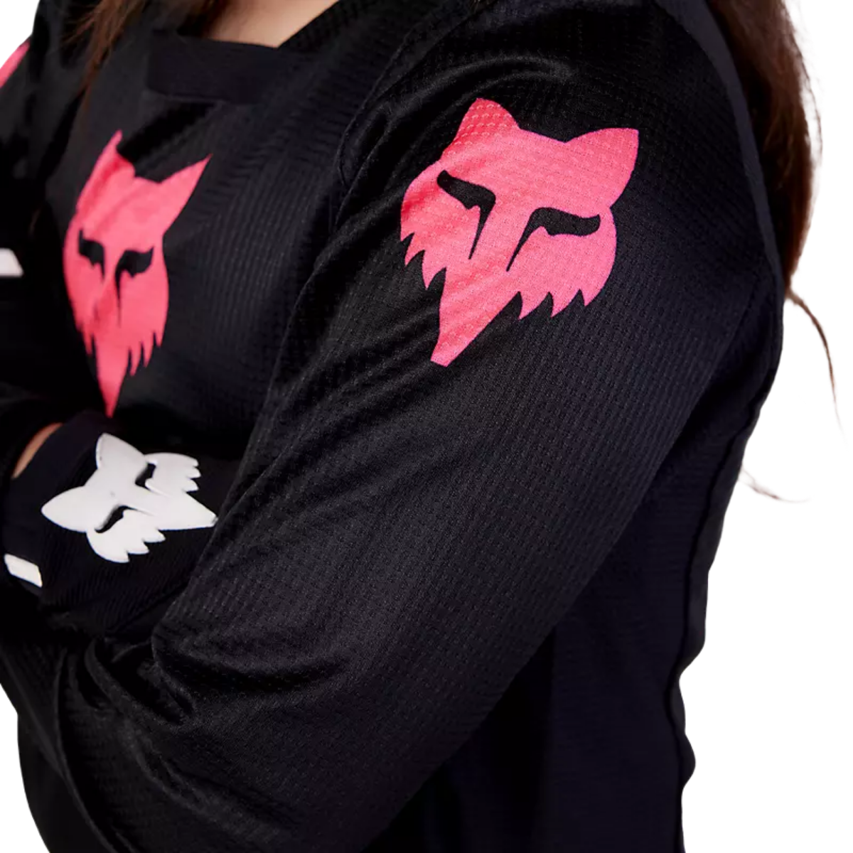 JERSEY FOX 180 BLACKOUT INFANTIL NEGRO/ROSA