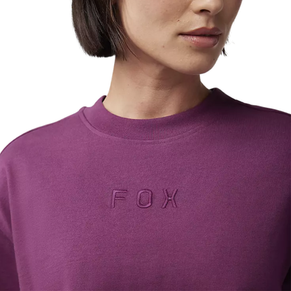 CROP FOX OVERSIZED WORDMARK MORADO