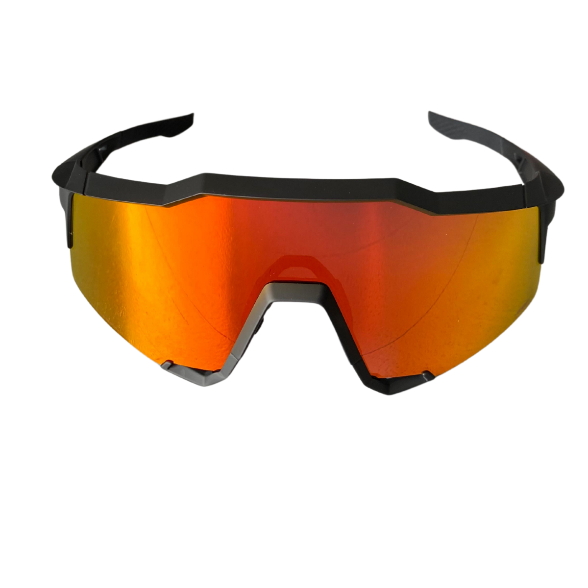 LENTES 100% SPEEDCRAFT SOFT TACT BLACK HiPER RED MULTILAYER MIRROR LENS