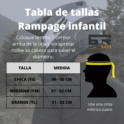 CASCO FOX RAMPAGE 5050 JOVEN GRIS