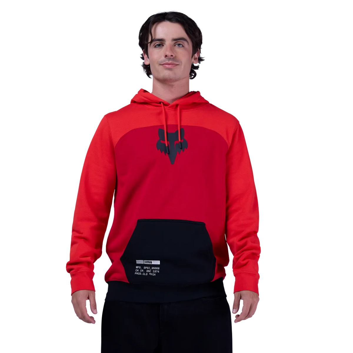 SUDADERA FOX PANELED PULLOVER  ROJO