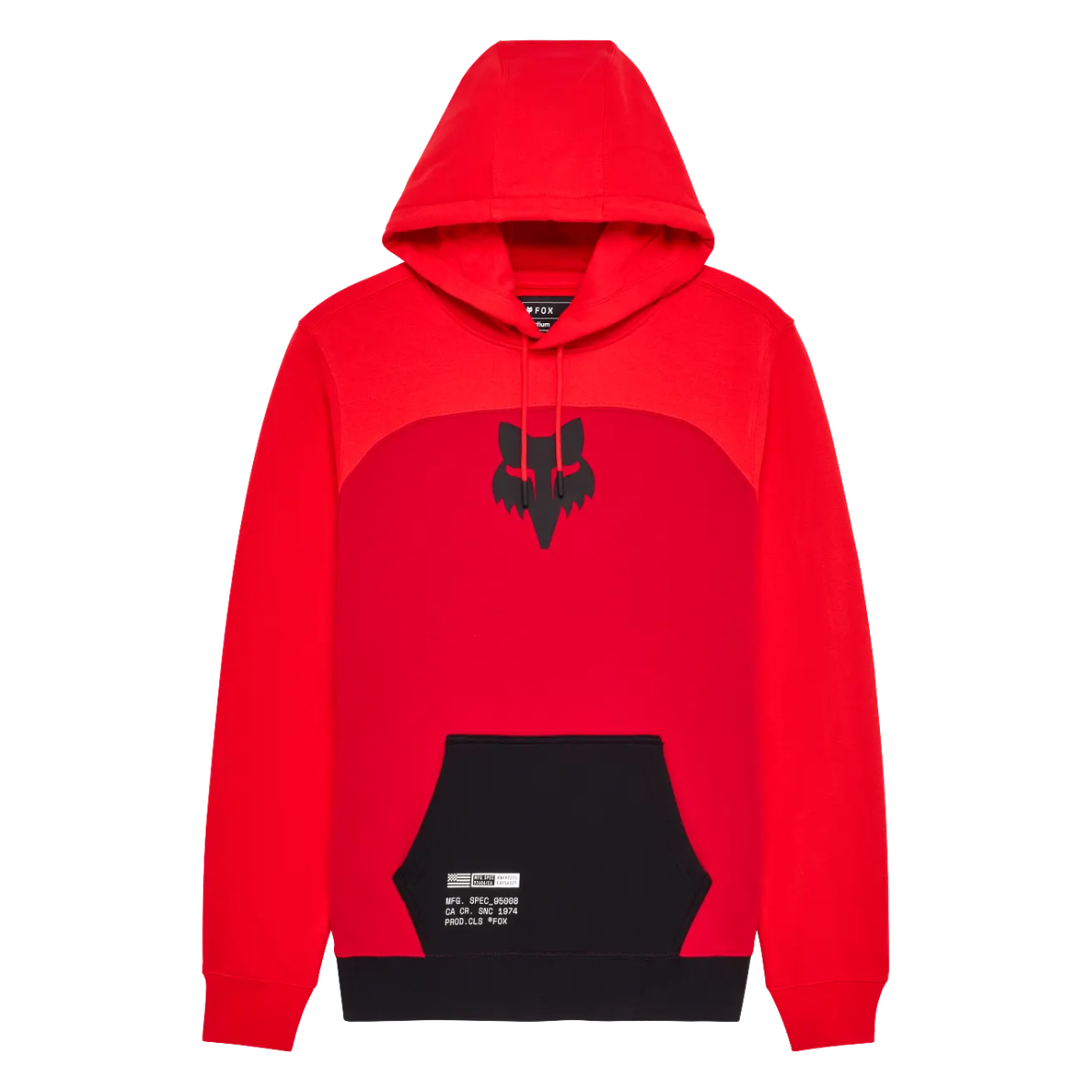 SUDADERA FOX PANELED PULLOVER  ROJO