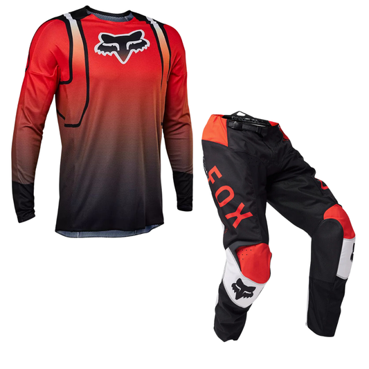 KIT FOX ROJO NEGRO PANT 36/ JERSEY XL