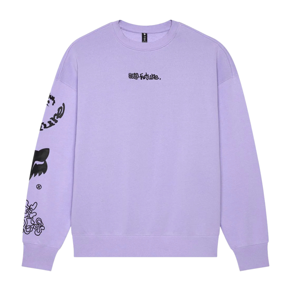 SUDADERA FOX CREW OV HELLO FUTURE MORADO