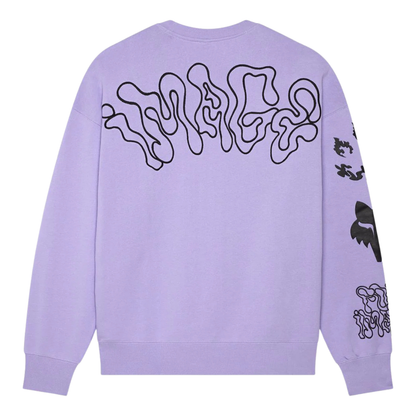SUDADERA FOX CREW OV HELLO FUTURE MORADO