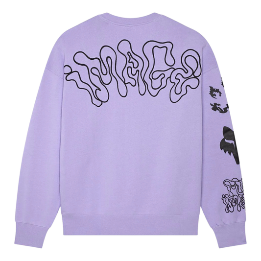 SUDADERA FOX CREW OV HELLO FUTURE MORADO