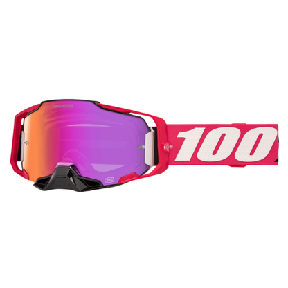 GOGGLES 100% ARMEGA HiPER KLOUG MICA ESPEJO ROJA OSCURA