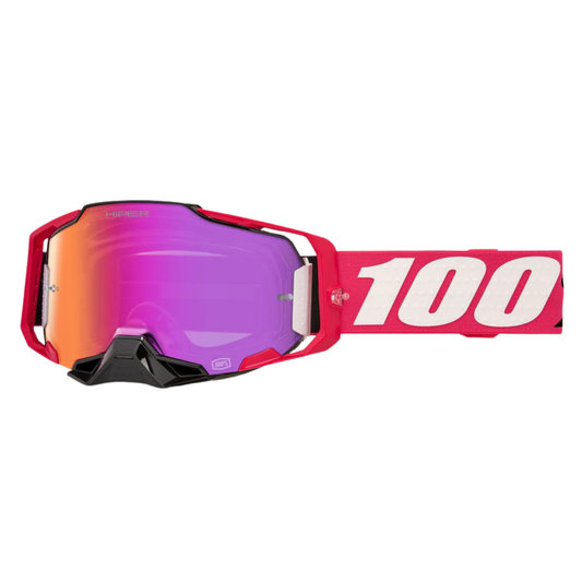 GOGGLES 100% ARMEGA HiPER KLOUG MICA ESPEJO ROJA OSCURA