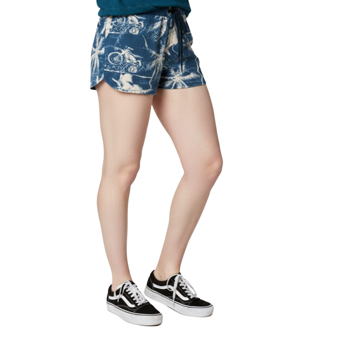 SHORT FOX PALMS AZUL MEDIANA