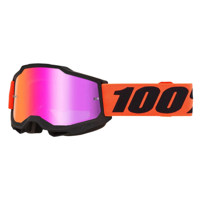 GOGGLES 100% ACCURI 2 MIRROR DARK RED LENS