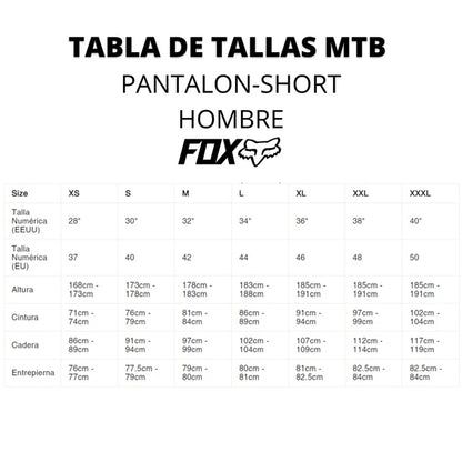 SHORT FOX FLEXAIR ASCENT NEGRO CON PAD