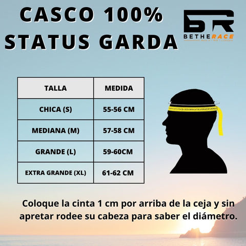 Casco Bicicleta Niño 100% Status Garda Negro/Azul, Talla Yl 51-52 CM