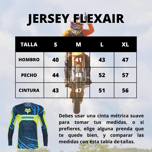 JERSEY FOX FLEXAIR ASCENT AZUL CHICA