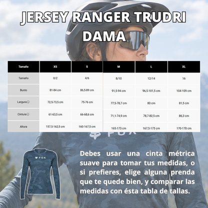 JERSEY FOX RANGER TRU DRI MUJER AZUL