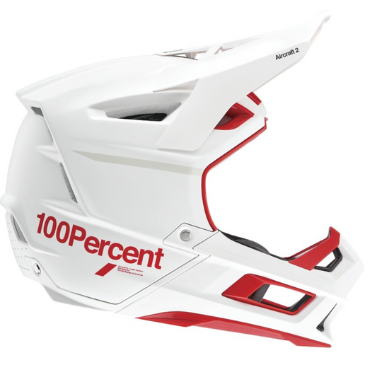 CASCO 100% AIRCRAFT 2 BLANCO/ROJO
