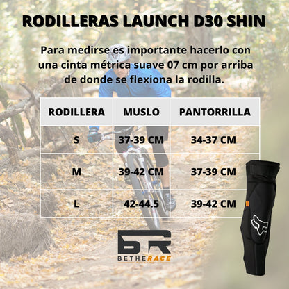 RODILLERAS/ESPINILLERAS FOX LAUNCH ELITE SHIN NEGRO